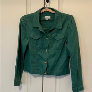 LOFT Women's Teal Jean Jacket